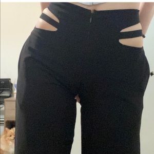 Y2K Cutout Black Pants